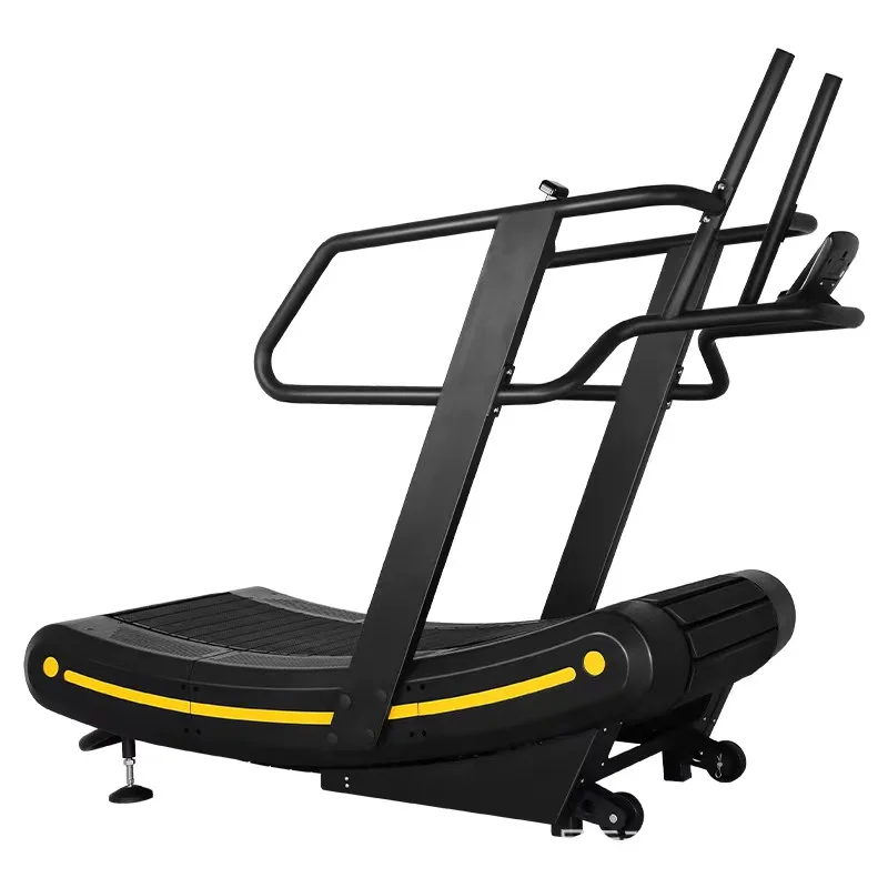 Gym exercise air runner curved treadmill self-generating