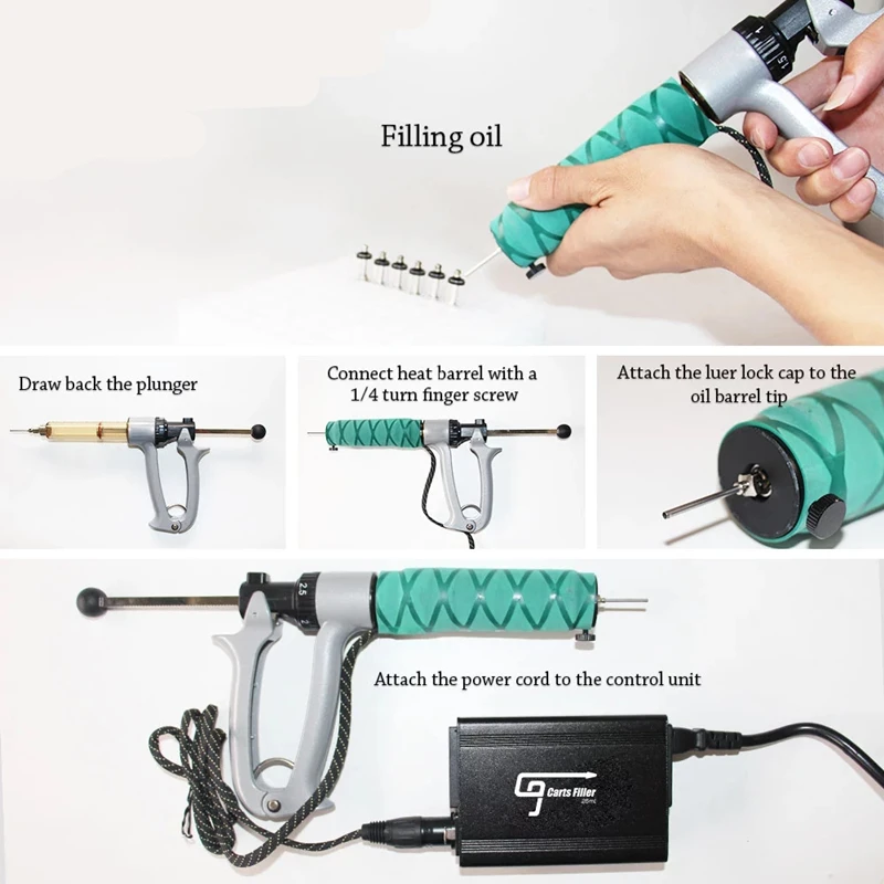 Portable Semi-automatic Thick Oil Filling 0.5ml 1ml Liquid Filling Machine 1-50ml cartridge filler gun filling machine equipment