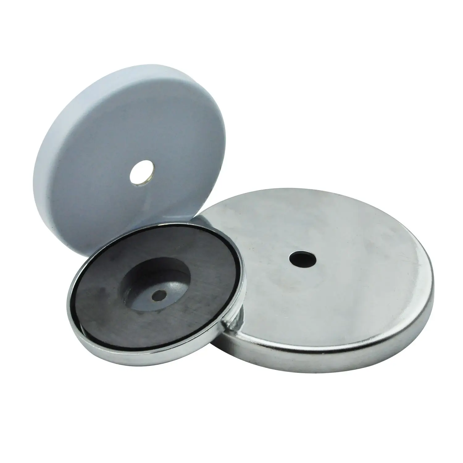 Factory Wholesale Through Hole Neodymium Magnet Flat Shallow NdFeb or Round Base Ferrite Pot Magnet with Mounting Hole