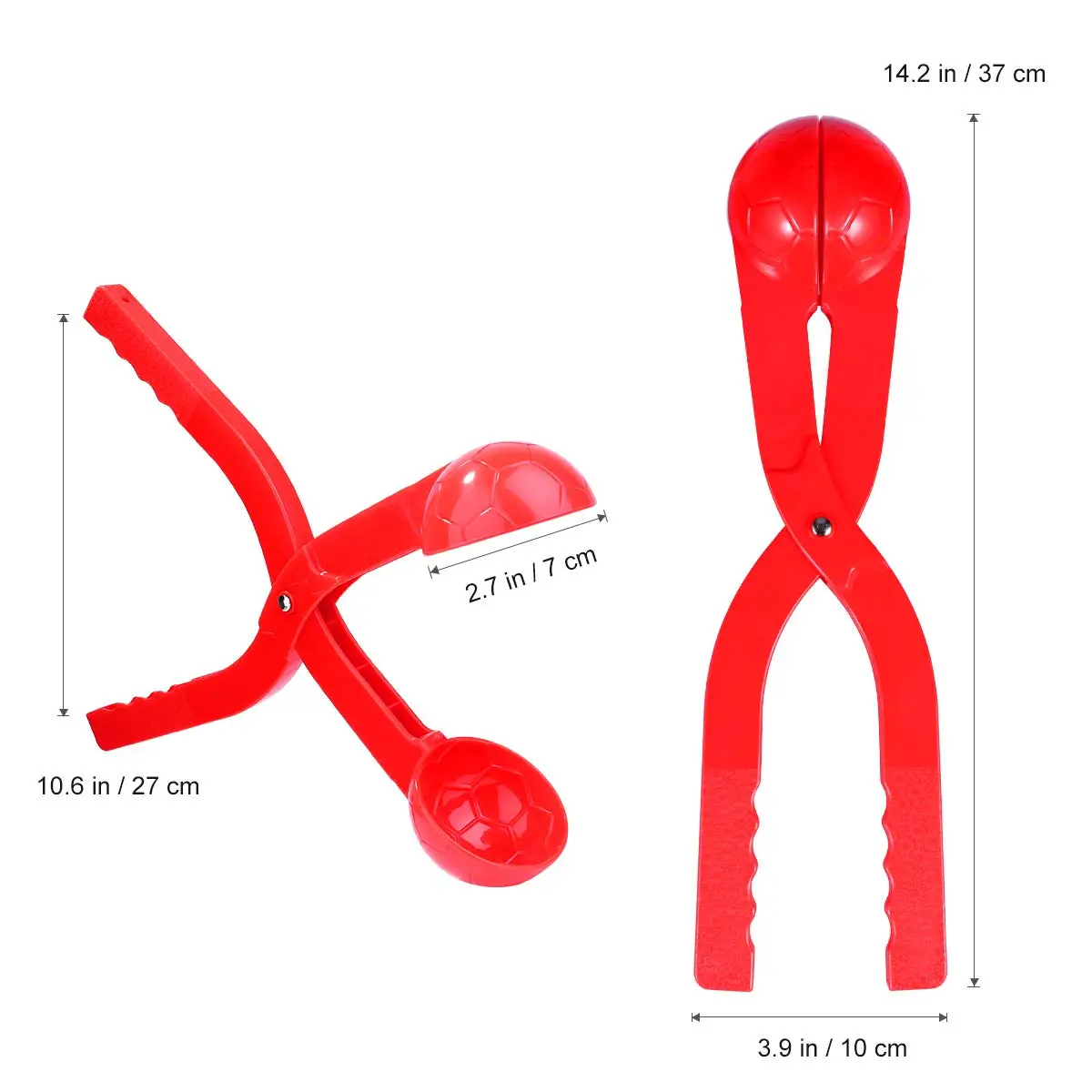 Winter game kids toy snowball clip fights game quick flexible simple heart duck shape snow ball maker