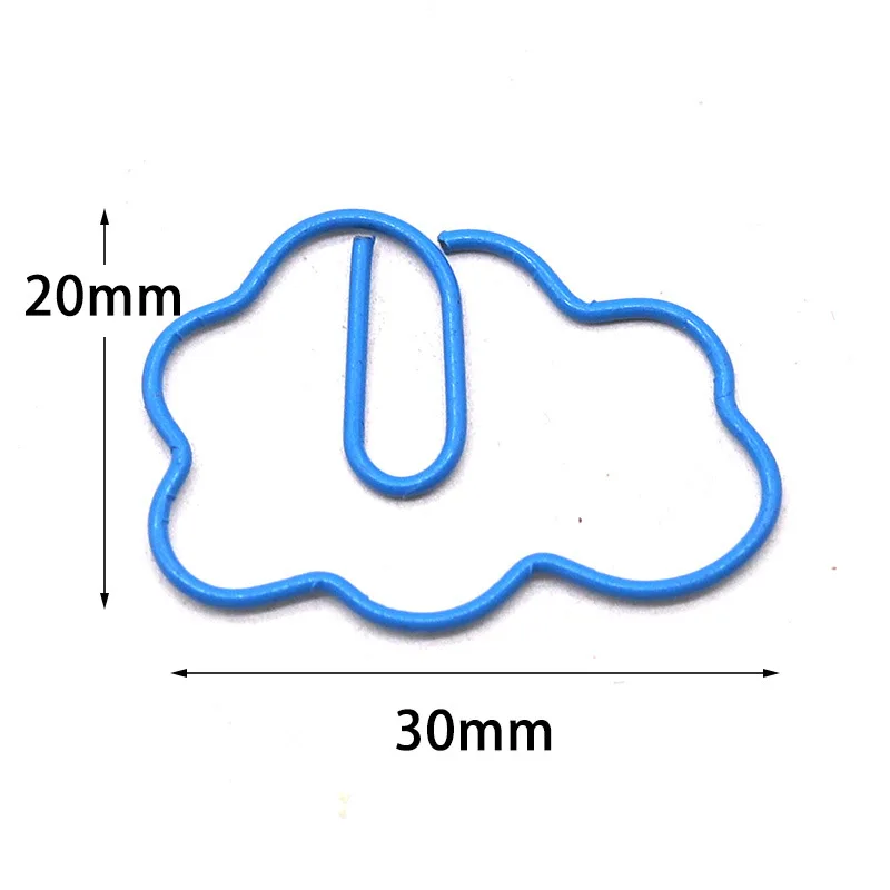 Sododo Metal White Cloud Paper Clip for Sorting Office Files Book Test Papers Other School Supplies