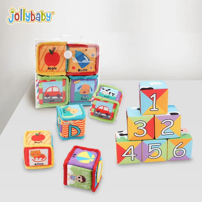 Cloth building blocks toy new infant plush doll soft cube toys for early education