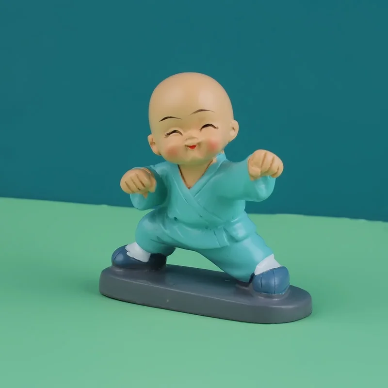 Лидер продаж, креативная фигурка маленького монаха из смолы, полирезиновые украшения для домашнего интерьера