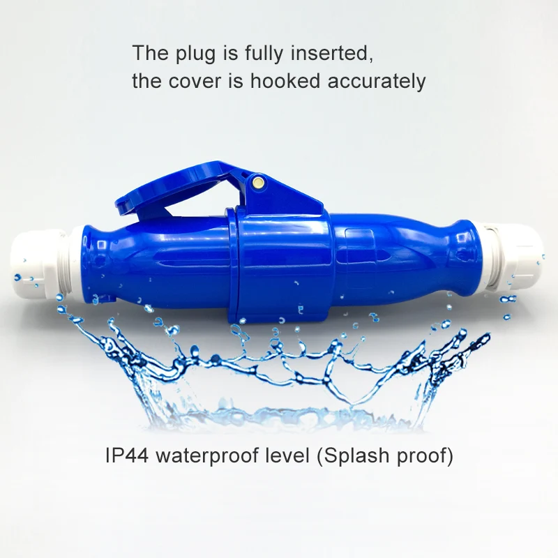 3Pin 16A/32A male and female industrial plug and panel socket IP44 CEE norm power cable connector YEEDA