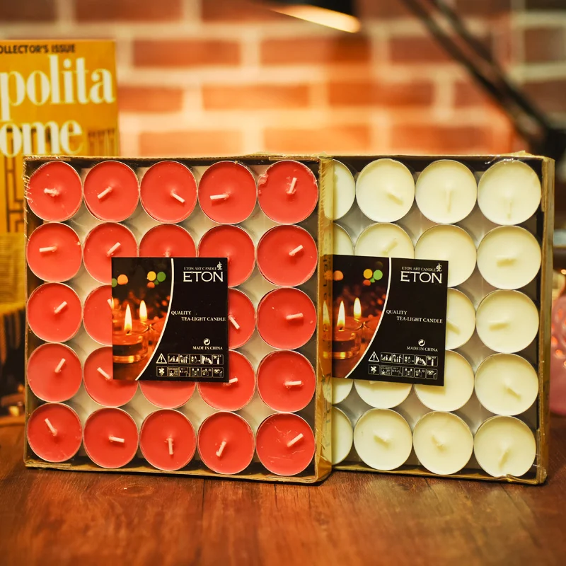 Best price tealight candle stock from factory with 2 Hour extended burn time, 50 pack