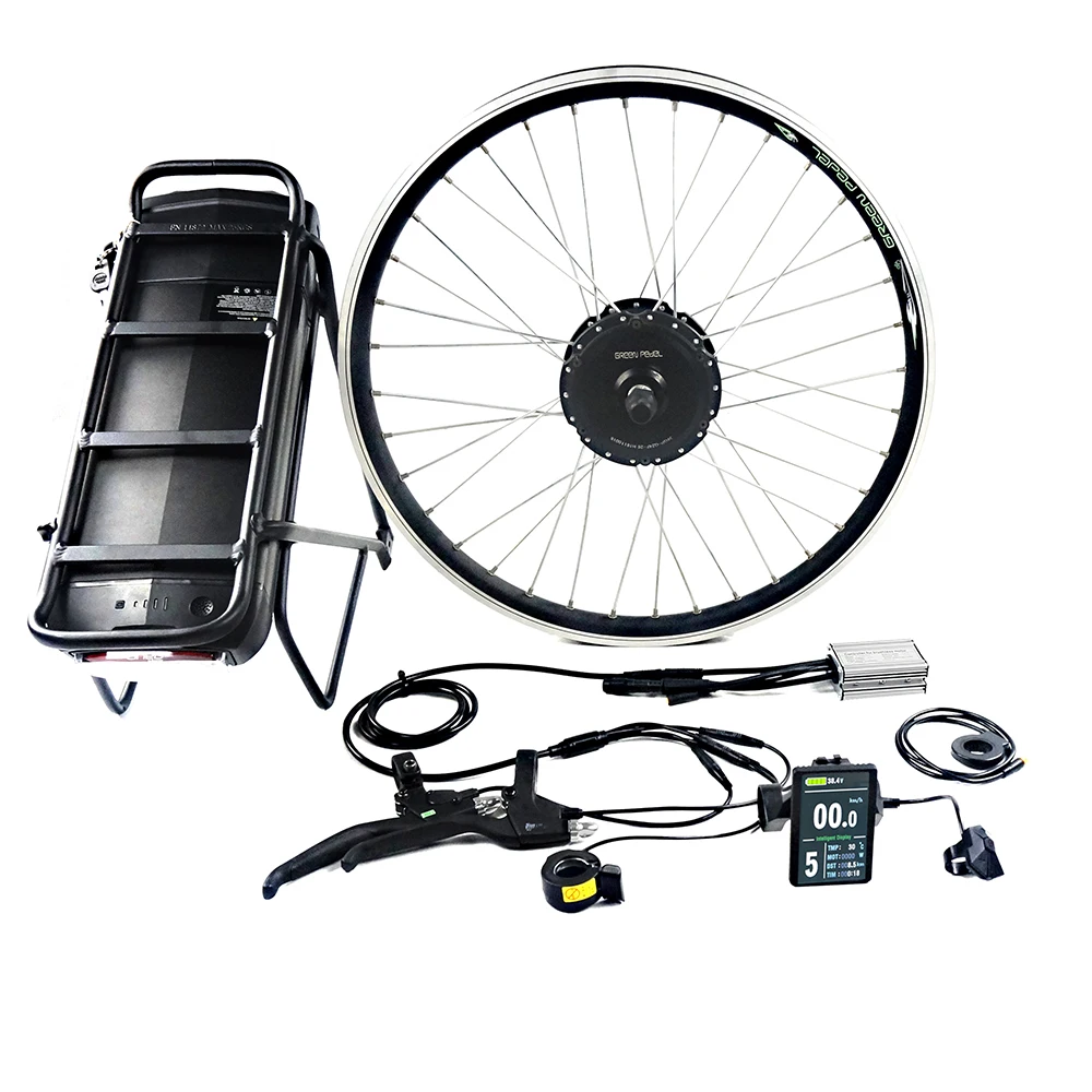 Greenpedel 16 20 24 26 28 inch diy ebike conversion kit 250w with battery and charger popular electric bicycle kit