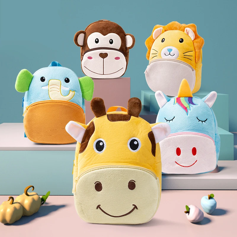 Mini Plush Cute Cartoon School bags kids backpack for children