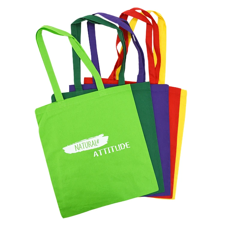 Basic style promotional 100% natural eco friendly cotton shopping bag portable shop bag
