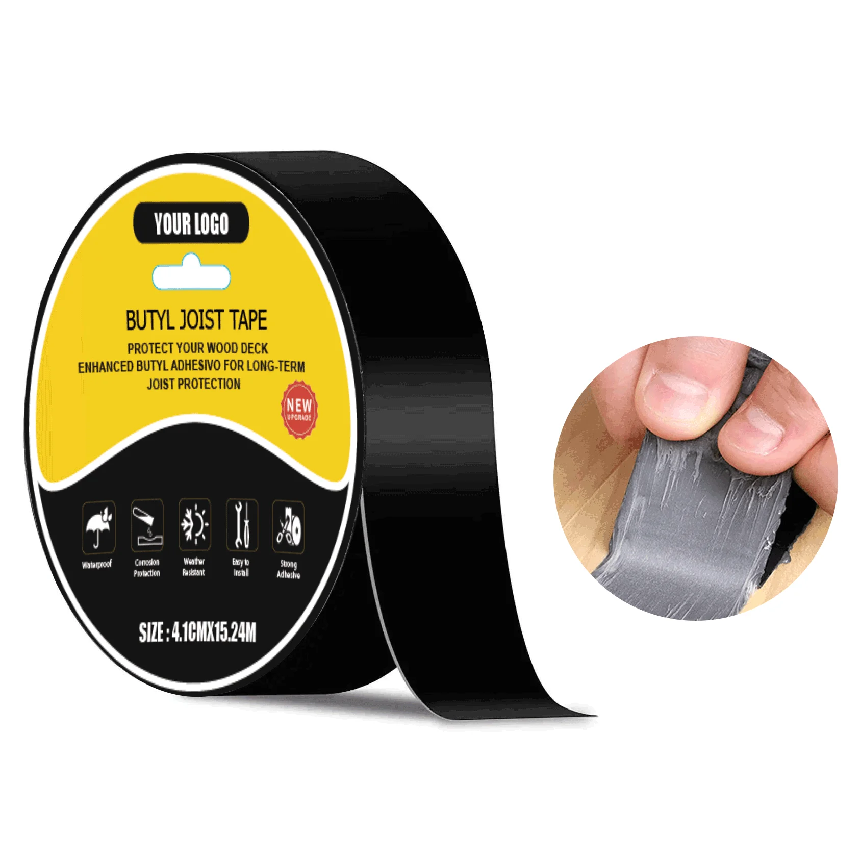 ANTI Black Seal Deck Joist Butyl Tape Deck Joist Tape, Butyl Joist Tape