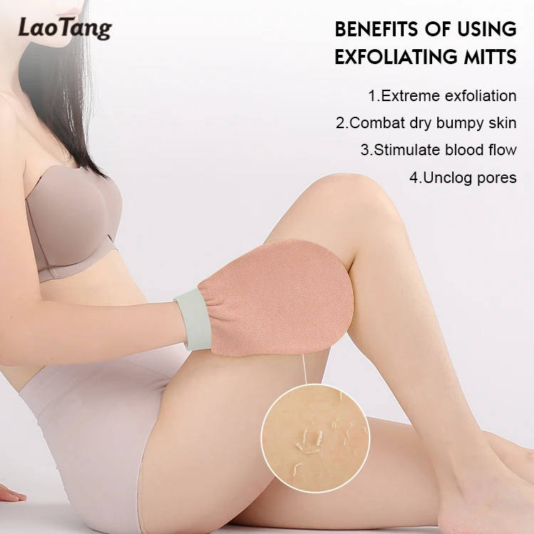 Ready to Ship Korean Exfoliating Glove Tan Removal Mitt Scrub Body Scrub Glove