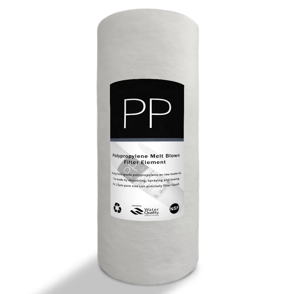 20 inch Grooved Sediment Poly Spun big fat PP cotton filter cartridge for RO systems