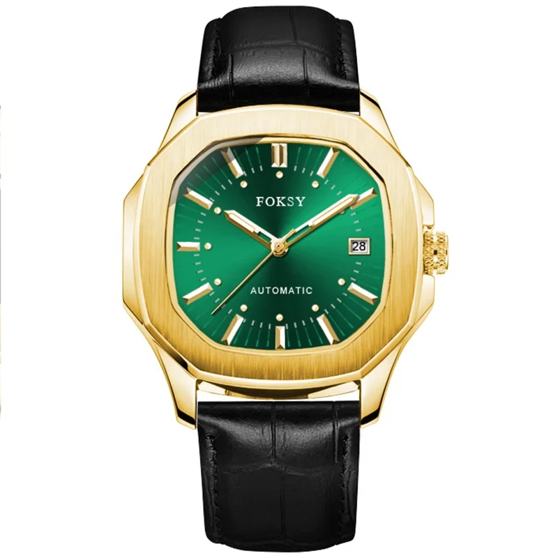 Fast Delivery High Quality Automatic Movement Watch Men Leather Wrist Factory