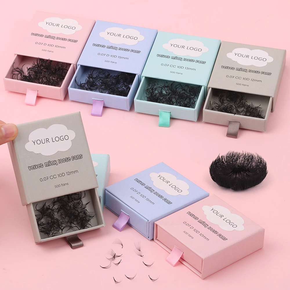 Pro Made Fans 500 1000 0.05 0.07 Pointy Base Premade Fans Russian Volume Loose Fans Eyelash Extensions