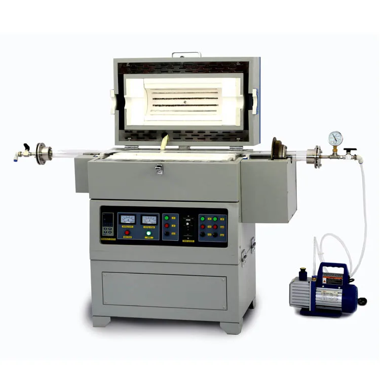 China manufacturer powder particle heat treatment quartz rotary tube furnace