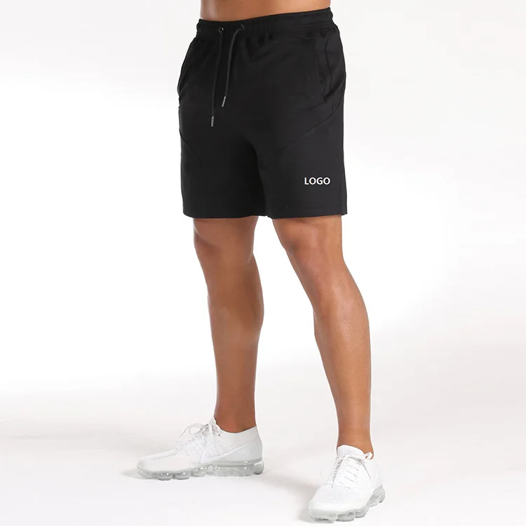 Custom High Quality Cotton Breathable Stretch Training Sports Tapered Shorts Workout Fitness Running Athletic Men Gym Shorts