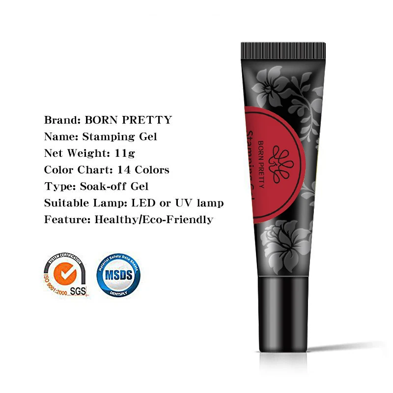 BORN PRETTY Private Label Multi-color Optional Nail Art Stamping Painting Gel Crayon Gel Paint for Nail
