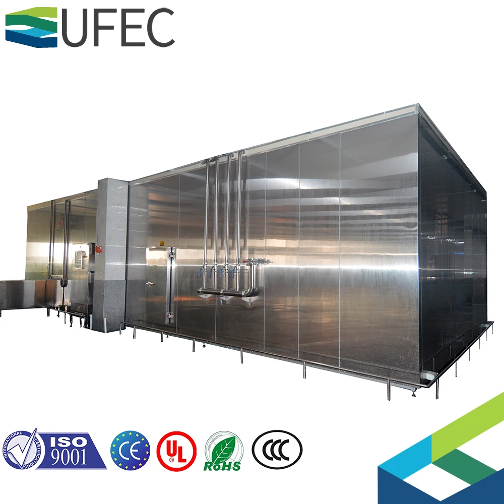 Individual Quick Freezing Equipment Freezing Tunnel IQF Single Drum Spiral Freezer for flour meat and seafood
