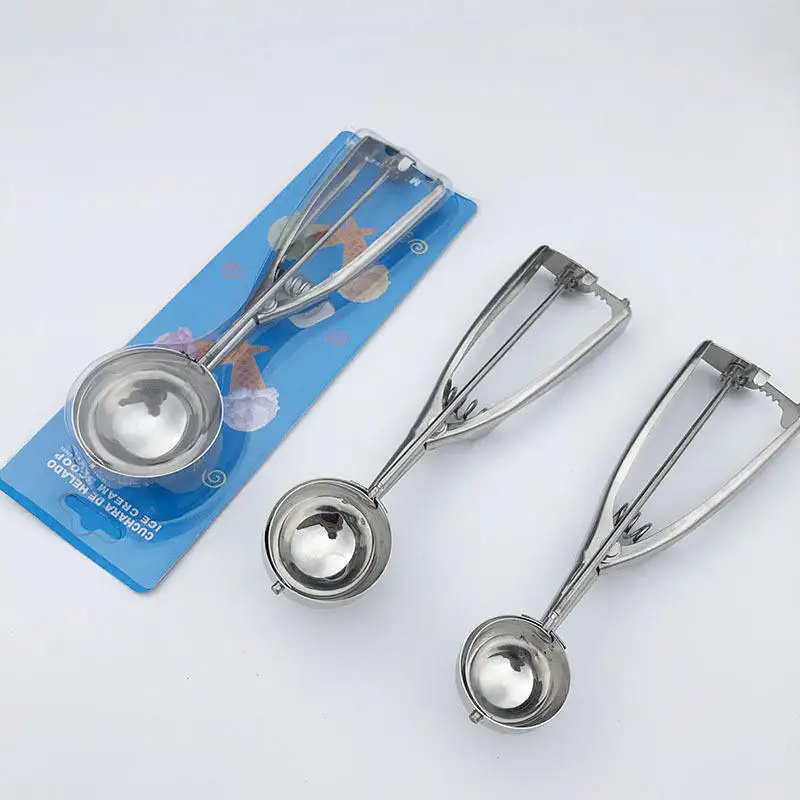 XXZ Food Grade Stainless Steel Premium Cookie Scooper For Baking With Trigger Release Ice Cream Scoop