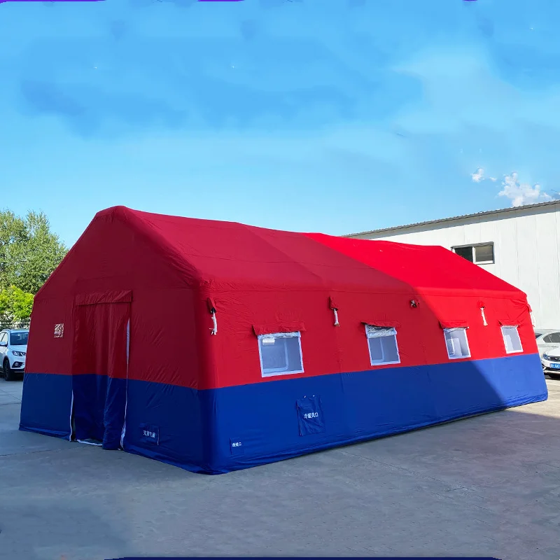Large high quality air  inflatable camping Strong Wind Resistance Aluminum Frame Disaster Relief Refugee Medical Tent For Sale