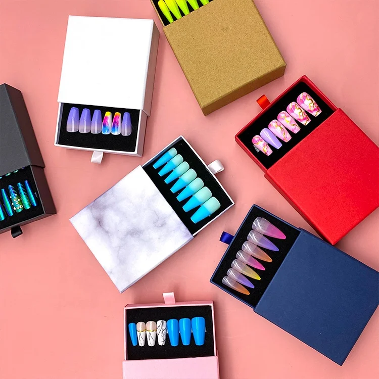 
Tstory 2021 Custom Private Label 30pcs Artificial False Nails Long Coffin Luxury Press On Nails 