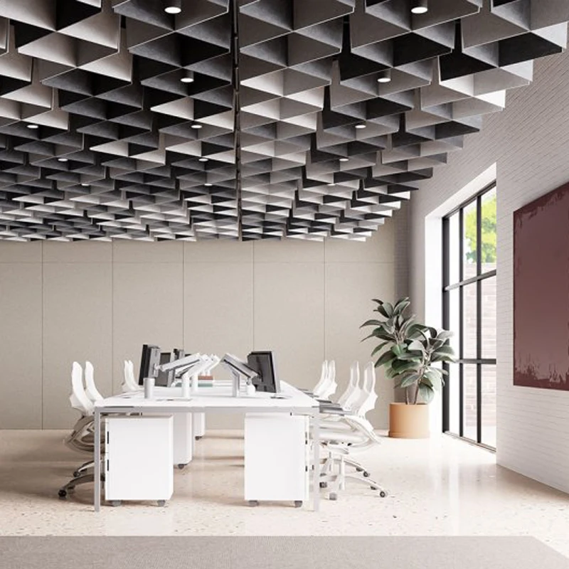 Acoustic Ceiling Baffle noise  high quality pet acoustic ceiling baffles ceiling baffles for noise reduction