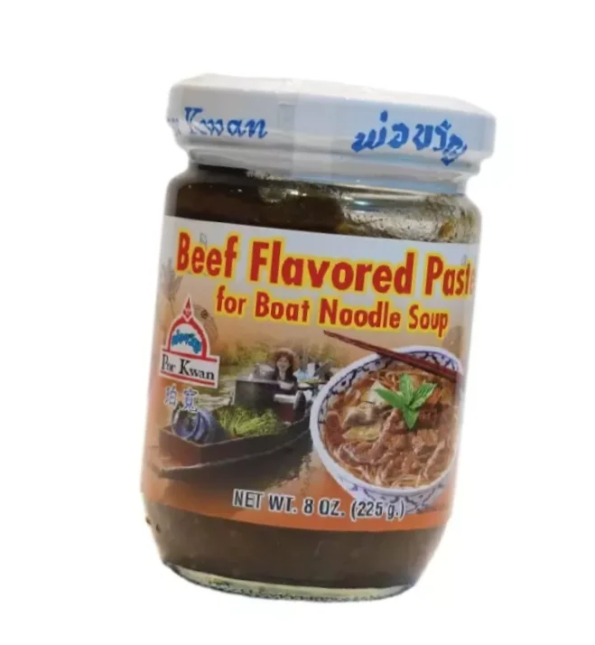 Authentic Thai Sauce Beef Flavored Paste for Boat Noodle of Thailand Style for Soup Noodle Spicy Ramen Food Bottle Packing
