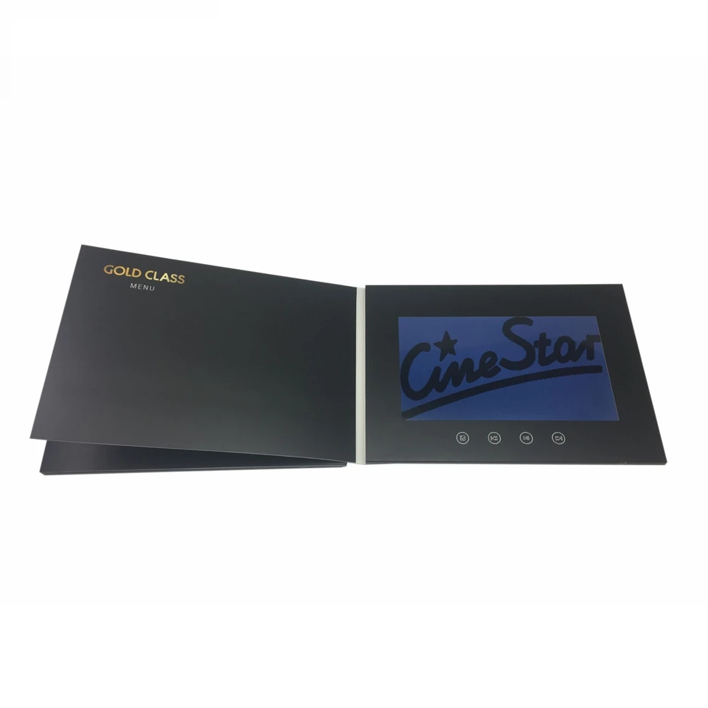 Professional Custom Greeting Video Advertising Brochure/Lcd Video Booklet /Lcd Video Brochure Card Art Paper With Hot Stamping