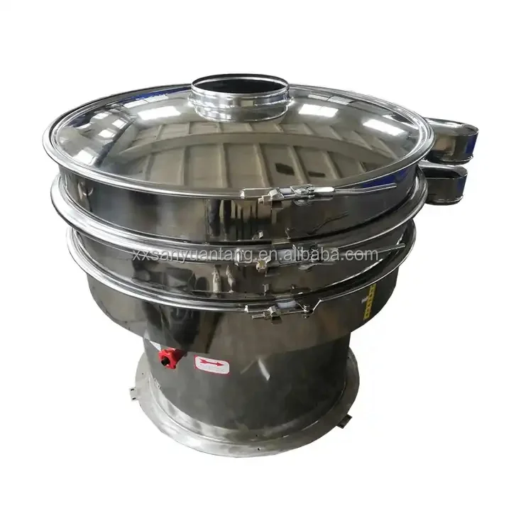 round screening powder vibratory sifter bean sifting rotary screener vibration sieve machine soybean milk vibro separator