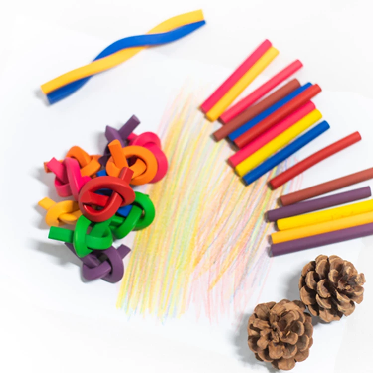 Factory hot sales 12 colors soft unbreakable wax crayons