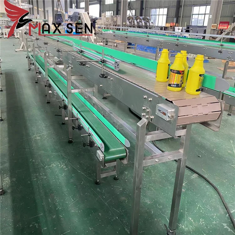 China Manufacture Directly Sell Top Chain Conveyor Plastic Belt Conveyor System with POM Plastic Chain
