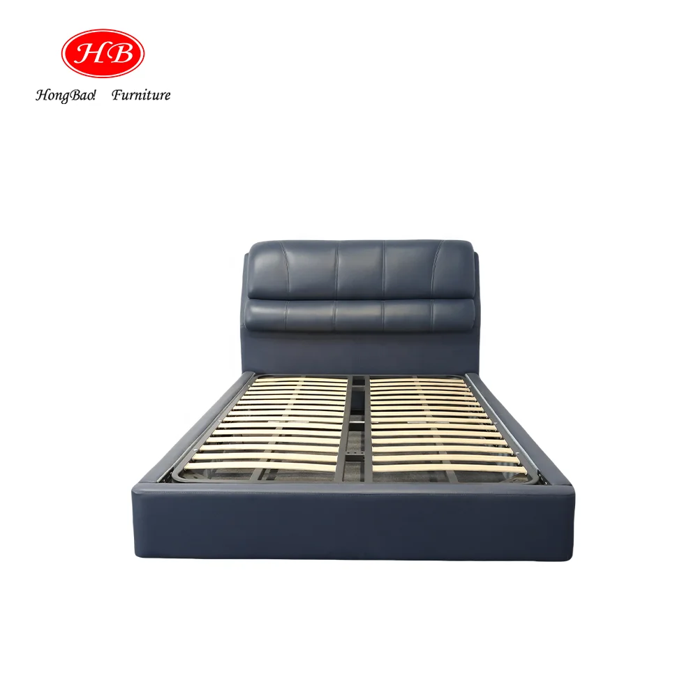 Fast Delivery Hotel Apartment Modern Intelligence Sturdy Metal Elevated Storage Bed Frame Soft Bed For Home Use