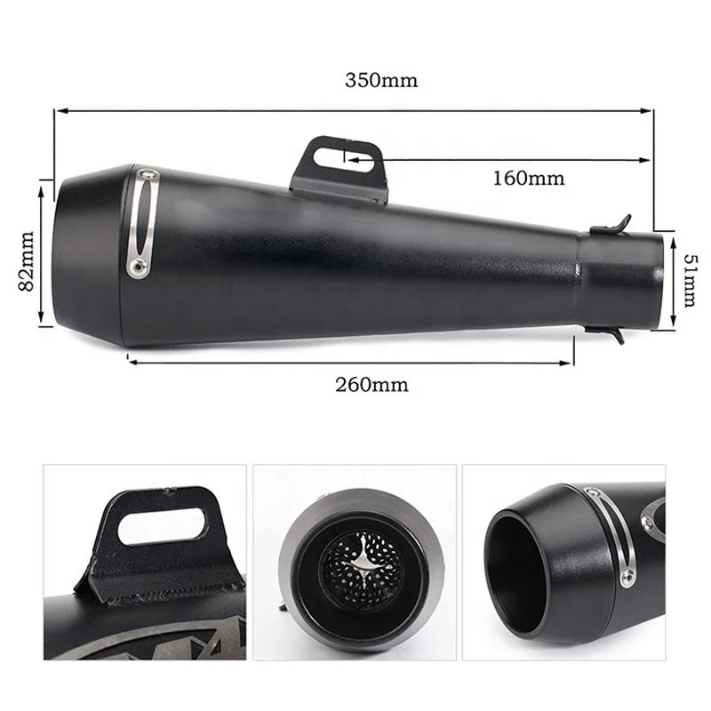 51 мм глушитель выхлопной трубы мотоцикла M4 большой объем Модифицированная труба для R6 CBR1000 YA001