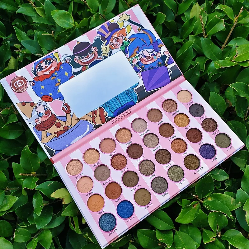 wholesale makeup glitter eyeshadow 32 color boxes eye shadow cardboard gift packaging boxes chrome foldable eyeshadow palette