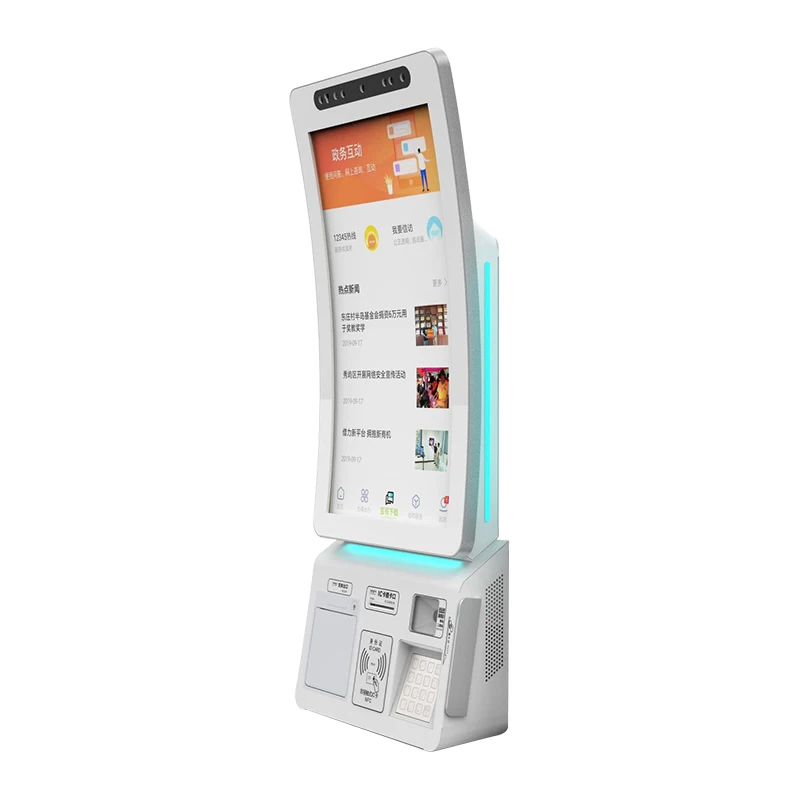23.6 Inch curved self-service payment terminal kiosk for hospital