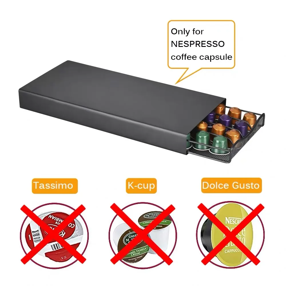 Fast Delivery Coffee Capsule Holder Drawer Organizer  Coffee Pod Drawer Coffee Pod Storage Drawer With Pods