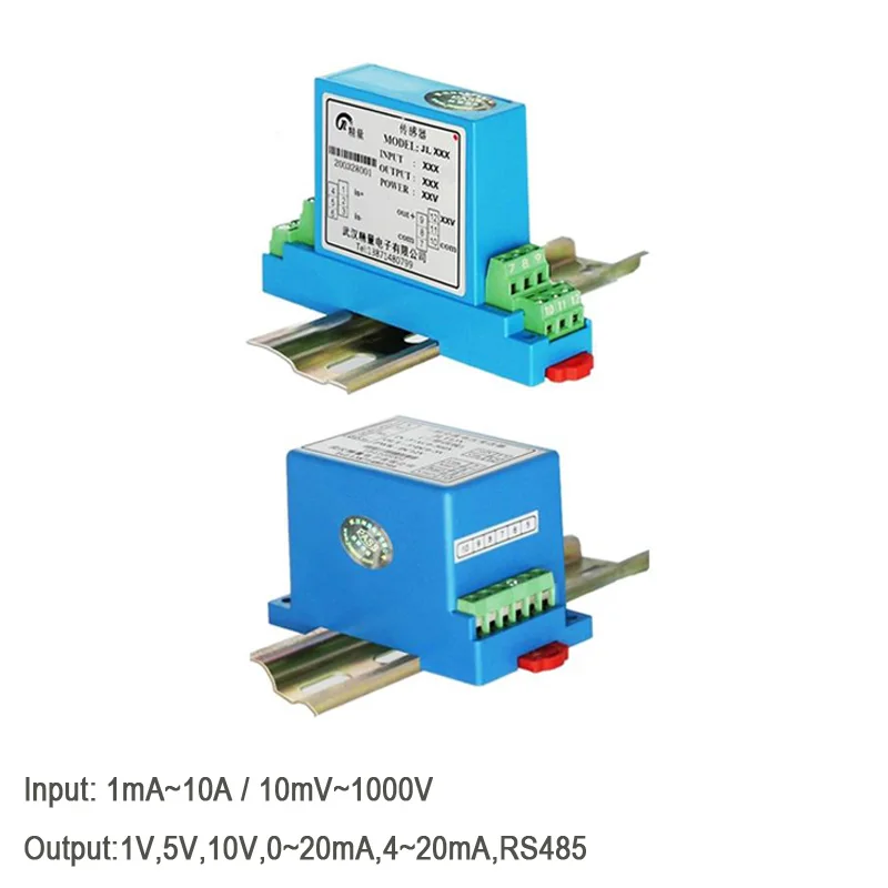Current Sensor QNDB9 AC DC 0.5A 1A 2A 5A 10A DC 1V 5V 10V 0~20mA 4~20mA RS485 Current Transmitter Transducer for measurement