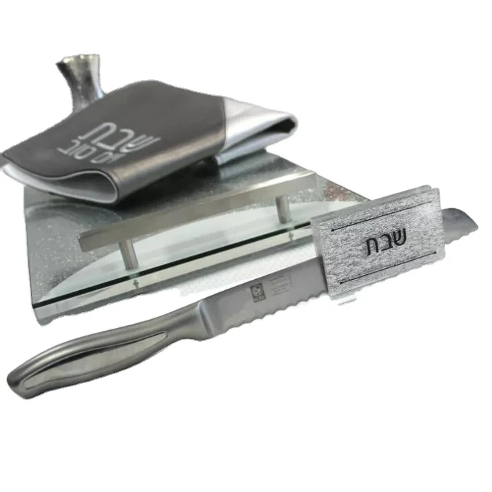 Judaica Shabbos Marble Lucite Knife Stand with Hebrew Printing knife rest factory custom wholesale