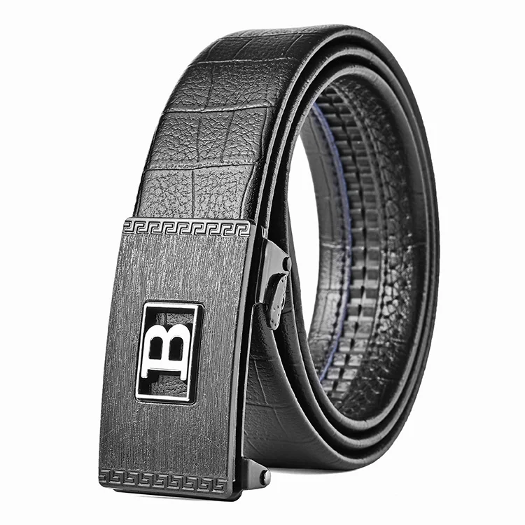 Прямая Продажа с фабрики высококачественный кожаный ремень роскошные мужские ремни с автоматической пряжкой быстрая регулировка деловые ремни кожаные мужские