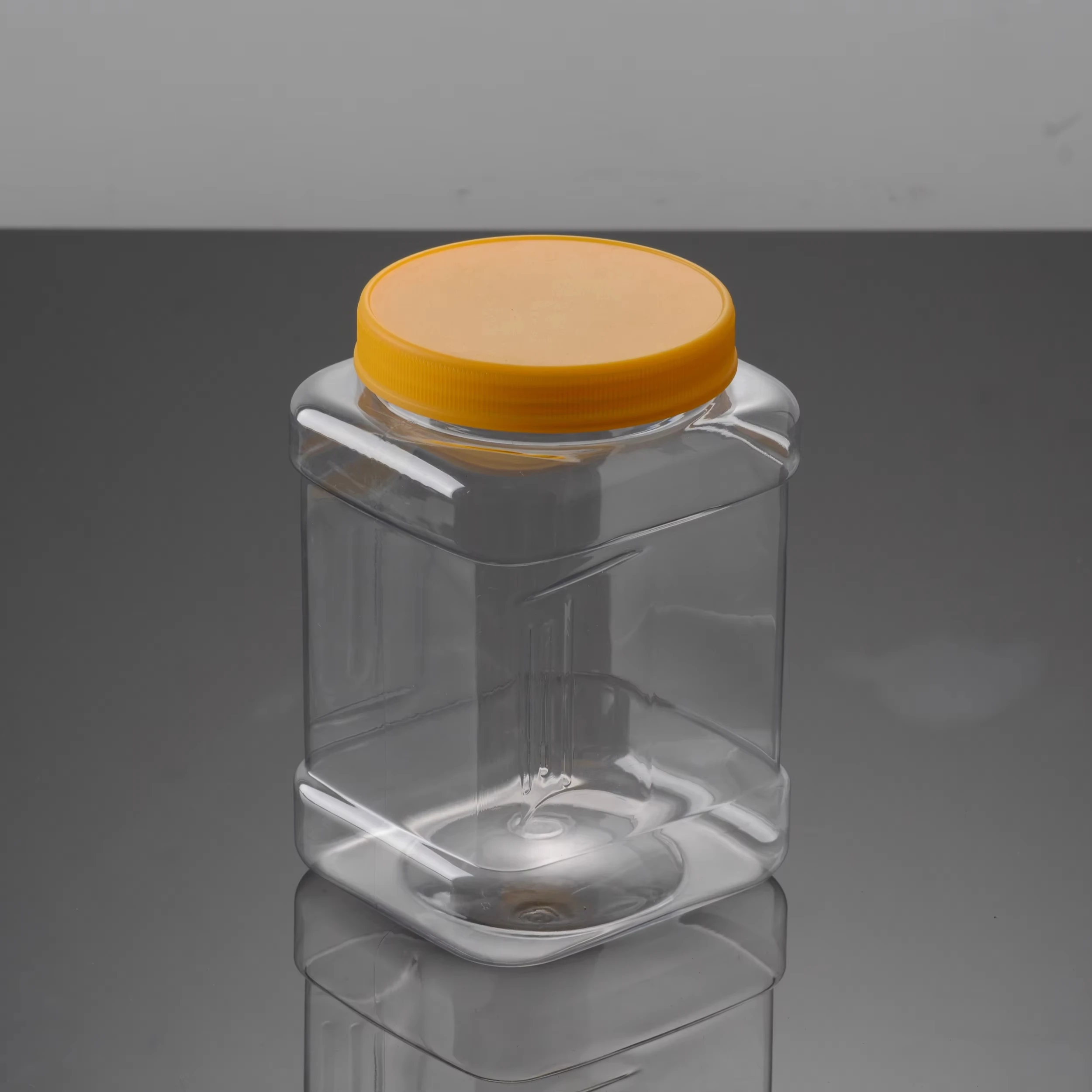 1kg Plastic Cookie Jars Lids with White Caps PET Base Food Packaging Containers for Cosmetics Storage Cookie Storage in Malaysia