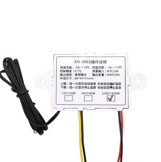12V 24V 220V Professional W3002 Digital LED Temperature Controller 10A Thermostat Regulator