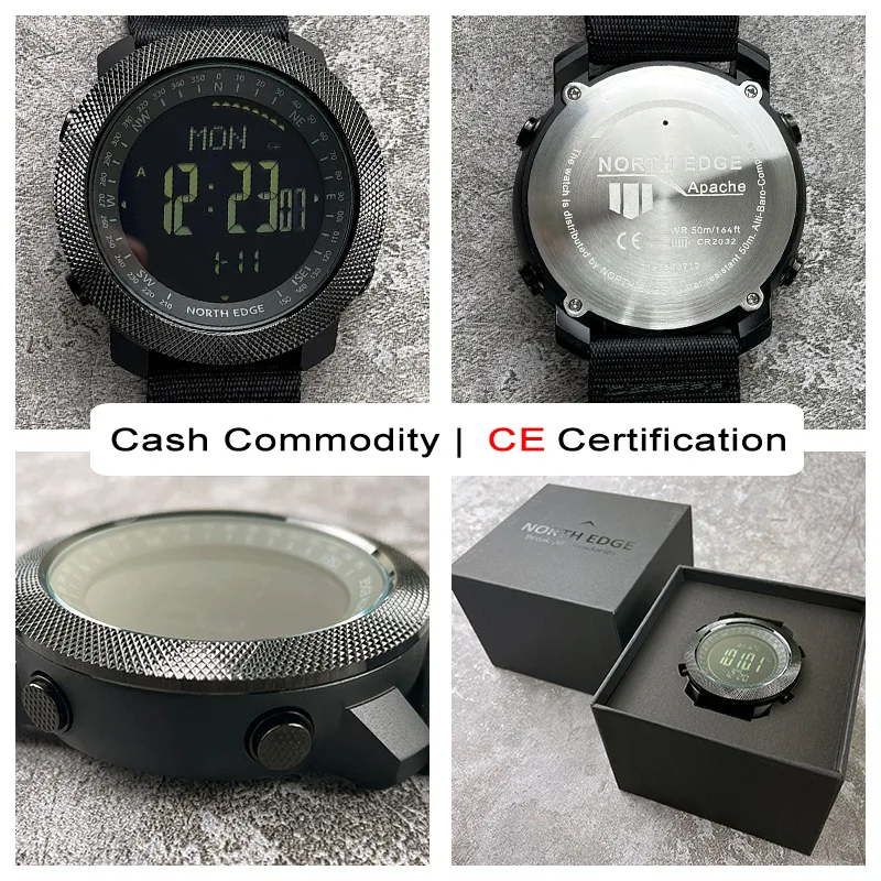 North Edge Apache Outdoor Curren Casual Sport Smart Mountaineering Swimming Marathon Watch For Men