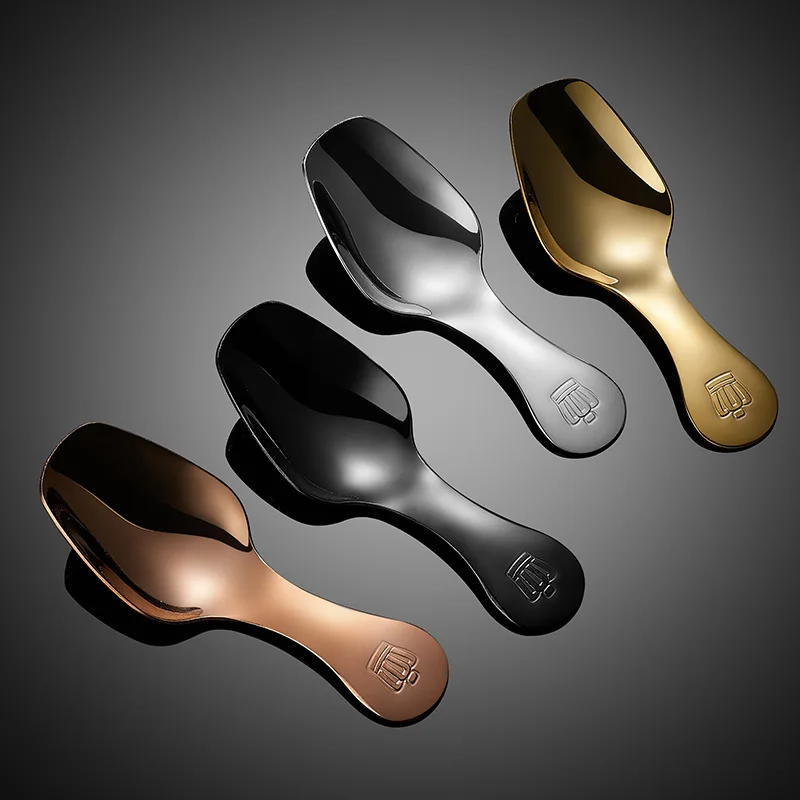 Lovely Crown Logo Short handle 18/10 Stainless steel Ice Cream Spoon Creative dessert  Mini tasting spoon