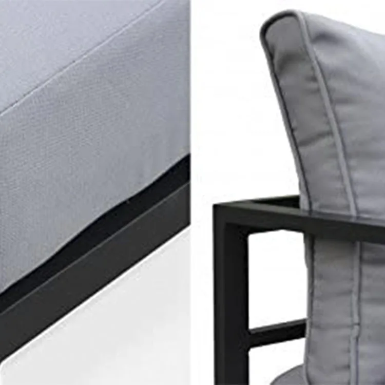 
Black L shape all aluminum unique outdoor sectional sofa garden furniture outdoor corner garden sofa set 