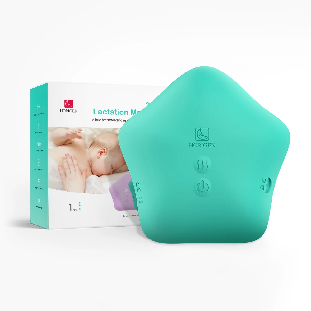 Liquid Silicone Breast Feeding Support Vibrating Multi Function lactation Massager Waterproof electric warming breast massager