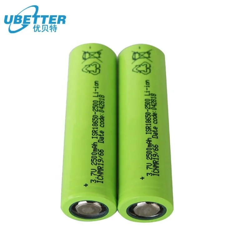 High Discharge Rate Rechargeable Li-ion Battery Customized 18650 2500 Mah 8C 20A 18650 3.7V 2500mah 1 Hour 800 Times 3.7 Volt