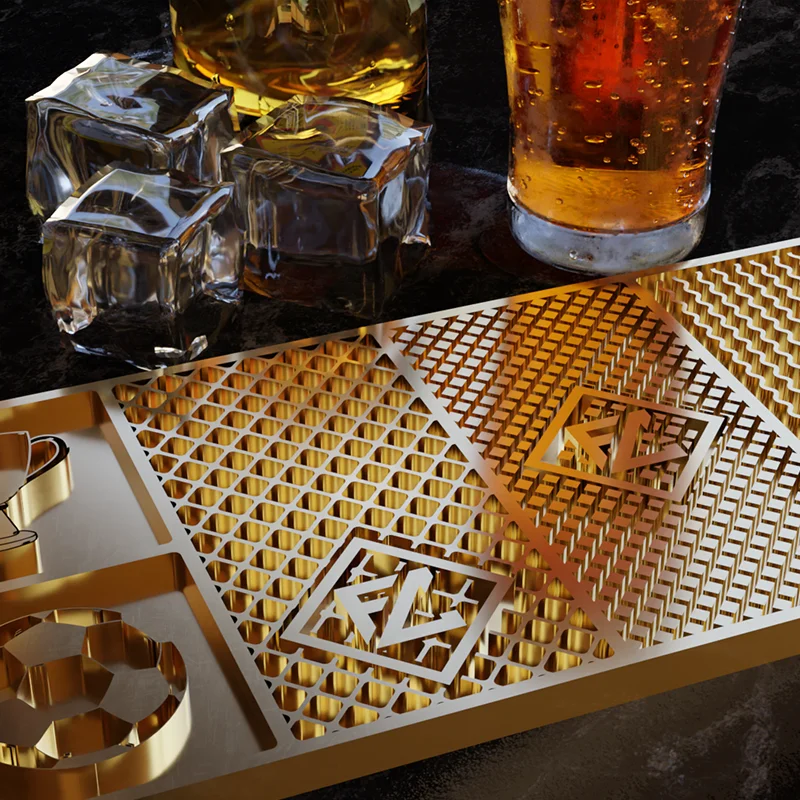 Ice Stamp Plate, Brass Rust Prevention Elegant Safe Ice Designer Tray Thick For Home