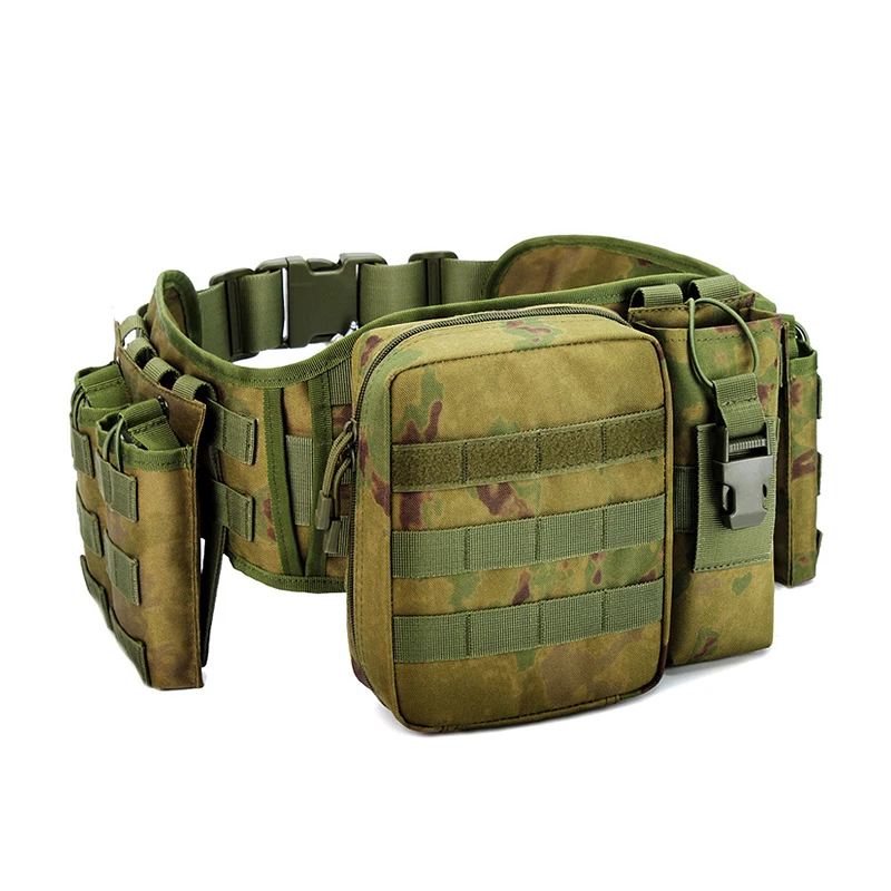 Outdoor Tactical Waist Set Wear resistant detachable Hunting Belt MOLLE Camouflage Oxford Cloth Waterproof CS training Belt