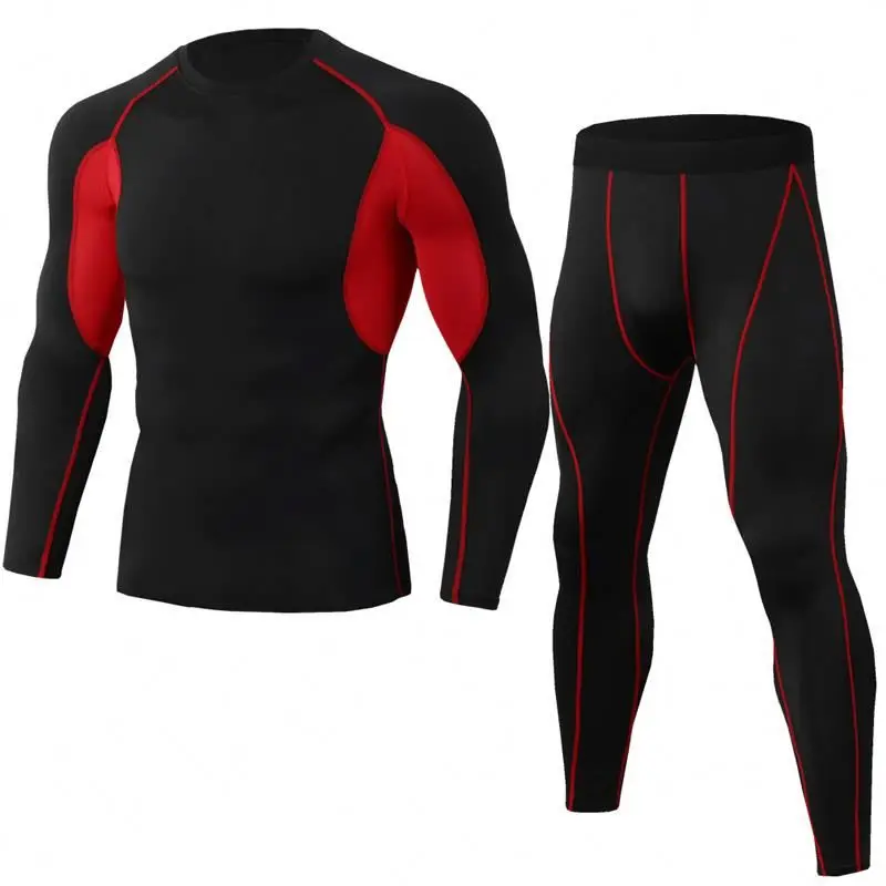 
Quick Dry Breathable Compression Running Rash Set Men Gym Wear 