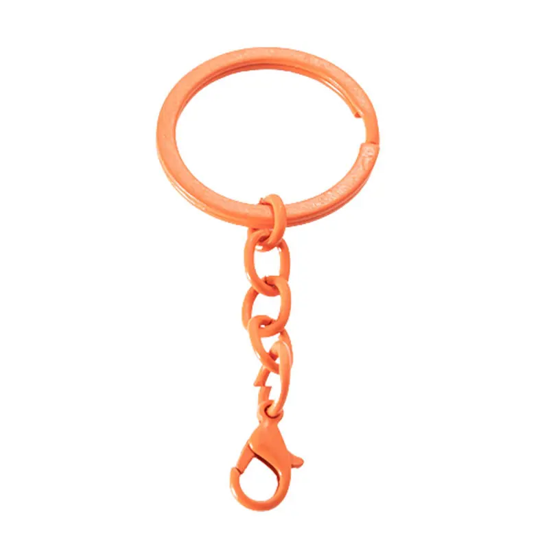 Manufacturer Supplied Colorful Metal Lobster Clasp Creative Keychain Accessories DIY Custom Logo Jewelry Pendant Keyrings