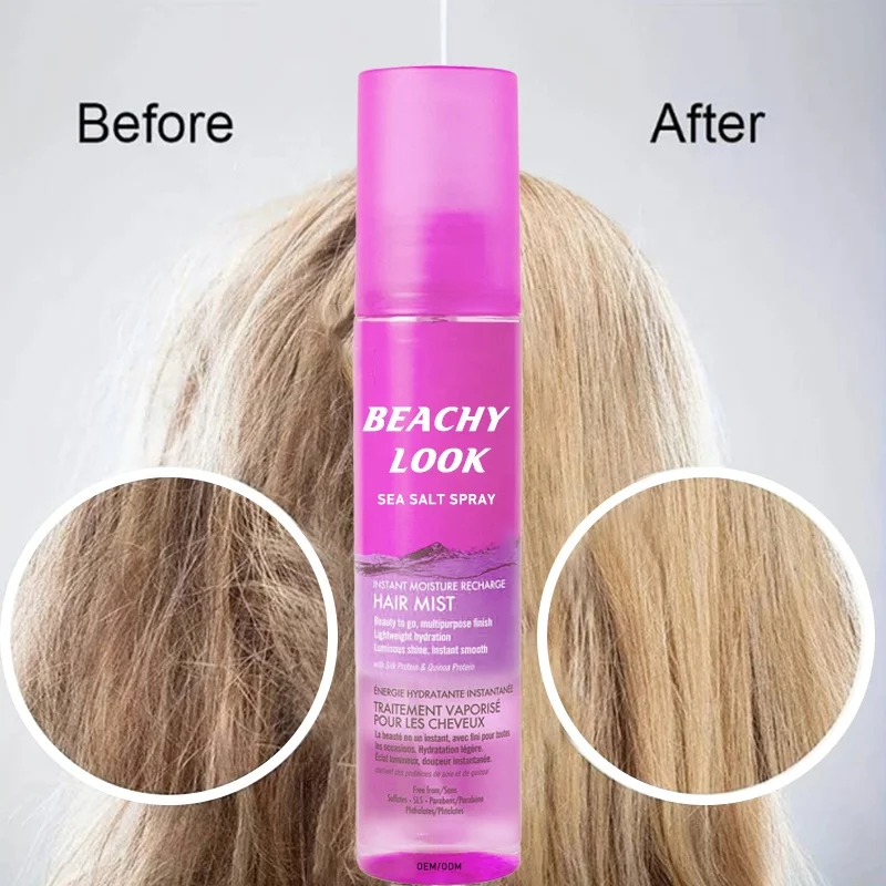 Custom own logo personal brand formulation texturizing spray all natural organic coconut hair sea salt spray